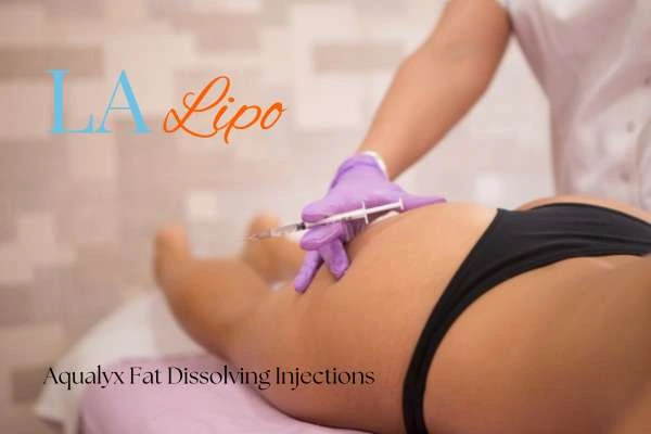 Woman having fat dissolving injections Shepherd's Bush on thighs