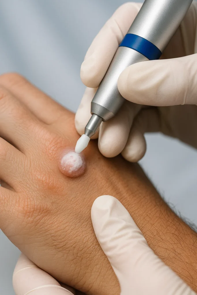 example of wart removal Shepherd's Bush using cryopen