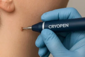 Person receiving skin tag removal Shepherd's Bush