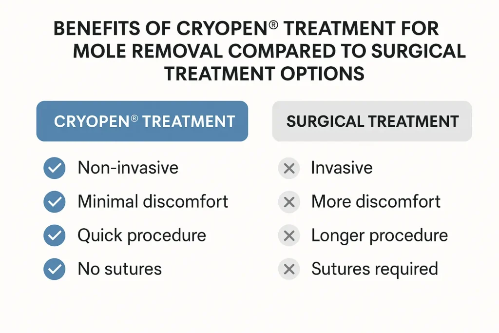 Benefits of facial mole removal Shepherd's Bush - call our team today to book a consultation