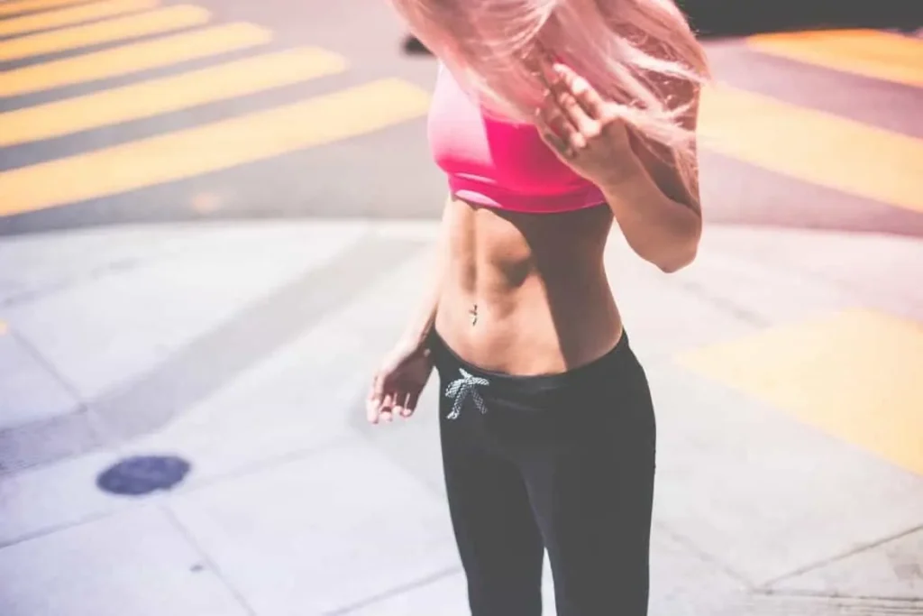 Woman with toned stomach after LA-EMS Body Sculpting Treatment Shepherd's Bush