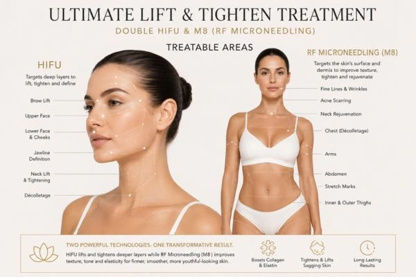 Areas of the body that can be treated - ultimate skin tighten treatment Shepherd's Bush
